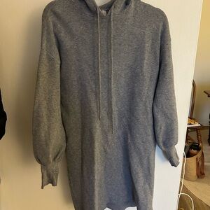 Philosophy Gray Hooded Sweatshirt Dress